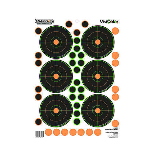 Champion Traps and Targets Peel Stick 25 Yards Small Bore with 90 Pastors Package of 5