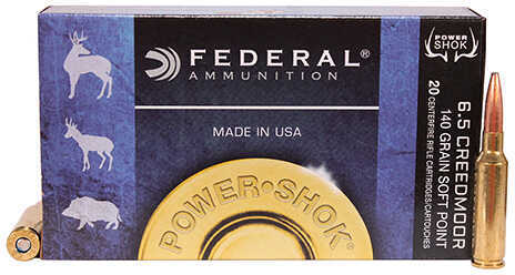 6.5 Creedmoor 20 Rounds Ammunition Federal Cartridge 140 Grain Soft Point