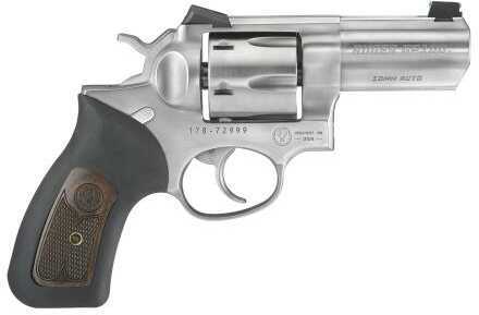 Ruger Revolver GP100 Wiley Clapp 10mm 3" Barrel 6rd Fiber Optic Front Sight Matte Stainless Finish Rubber Grip with Hardwood Insert