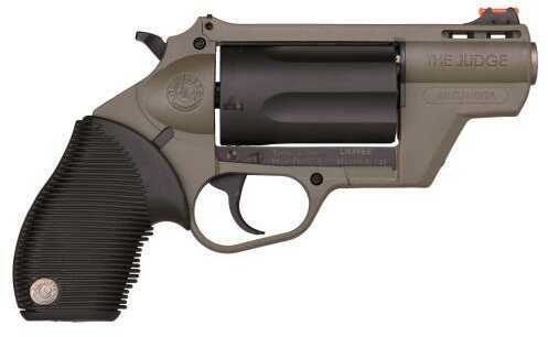 Taurus Revolver Public Defender 45 Colt/410 2" Barrel 2.5" Chamber 5rd OD Green Polymer Frame Black Rubber Grip