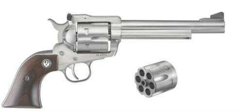 Ruger Revolver New Model Blackhawk Convertible 10mm/40 S&W 6.5" Barrel 6rd Brushed Stainless finish Rosewood Grips