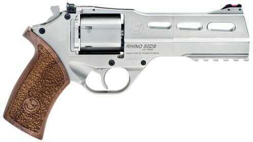Chiappa White Rhino Revolver .357 Magnum 4" Barrel 6 Rounds Stainless Steel Nickel Frame Rubber Grips with Holster