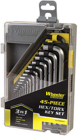 Wheeler 45 Piece SAE/Metric Hex And Torx Key Set