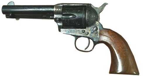 Taylor/Uberti Cattleman 1873 SA Revolver Laser Engraved Case Hardened Frame with Blued 4.75" Barrel .357 Magnum