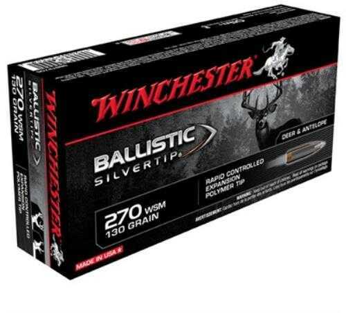 270 WSM 20 Rounds Ammunition Winchester 130 Grain Ballistic Tip