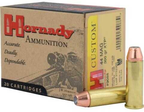 44 Rem Magnum 20 Rounds Ammunition Hornady<span style="font-weight:bolder; "> 300</span> Grain Hollow Point