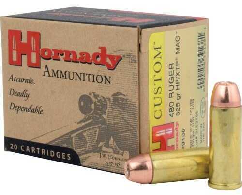 480 Ruger 20 Rounds Ammunition Hornady 325 Grain Hollow Point