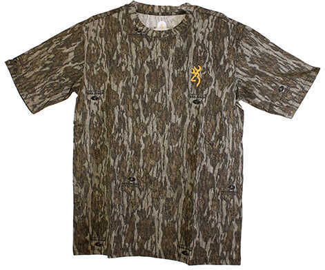 Browning Wasatch-CB Short Sleeve Shirt Mossy Oak Original Bottomlands, Medium