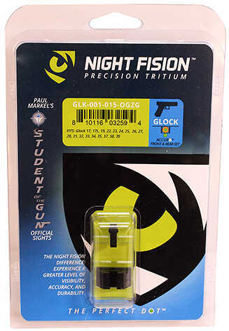 Night Fision Perfect Dot Sight Set for Glock 17/17L/19/22-28/31-35/37-39 Orange Front with Green Tritium/Black Rear