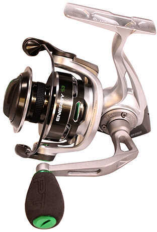 Zebco / Quantum Energy Spinning Reel Size 25, 5.2:1 Gear Ratio, 8BB+1RB Bearings, 16 lb Max Drag, Ambidextrous