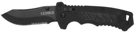 Click to see larger image. Gerber Blades DMF Folder Modified Clip Point, Serrated 31-000582