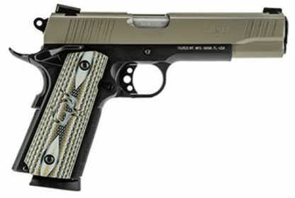 Taurus 1911 Single Action Semi Automatic Pistol .45 ACP 5" Barrel 8 Round Magazine Custom VZ Grips Cerakote Two Tone Finish