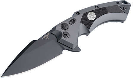 Hogue X5 Sig Sauer Folding Knives 3.5" Tactical Spear Point Blade Black Finish. Gray Aluminum Frame Solid