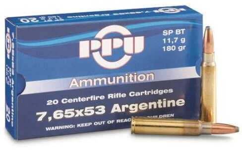 7.65mm Argentine 20 Rounds Ammunition Prvi Partizan 180 Grain Jacketed Soft Point