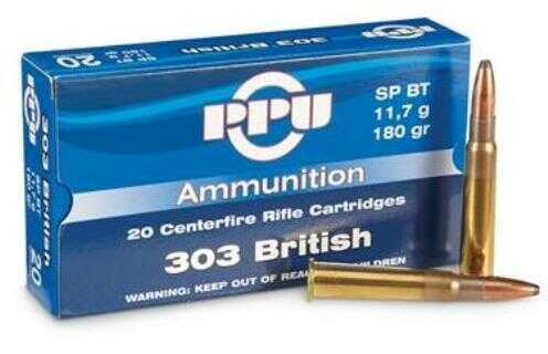 303 British 20 Rounds Ammunition Prvi Partizan 180 Grain Soft Point