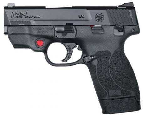 Smith & Wesson Shield M2.0 Semi-automatic Pistol 45 ACP 3.3" Barrel Black Finish 2 Magazines (1-6Rd 1-7Rd) Crimson Trace Laser Thumb Safety Fixed Sights 12087
