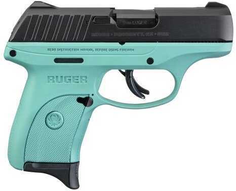 Ruger EC9S Semi Automatic Pistol 9mm Luger 3.12" 7-Shot Blued Slide/Turquoise Frame