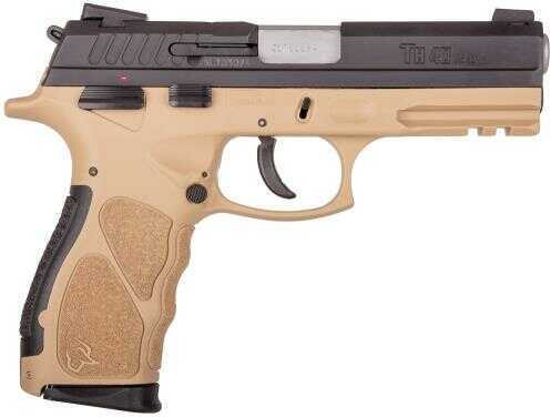 Taurus TH 40 Semi Auto Pistol .40 S&W 4.25" Barrel 15 Rounds Novak Drift Adjustable Front/Rear Sights Manual Safety FDE Polymer Matte Black Finish Slide