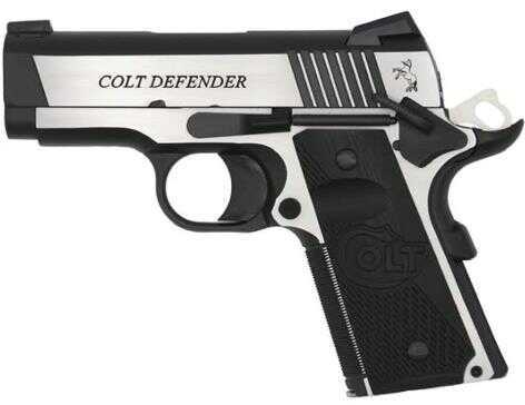 Colt Defender Combat Elite 45 ACP 3.0" 8 Round Capacity Black G10 Half Checkered With Scallop Grip Stainless Steel Frame