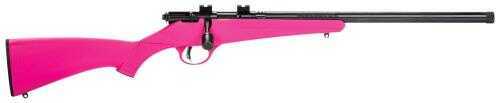 Savage Rascal FV-SR Bolt Action Rifle 22 Long 16.125" Barrel Single Shot Synthetic <span style="font-weight:bolder; ">Pink</span> Stock Blued