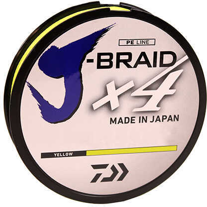 Daiwa J-Braid Braided Line 300 Yards , 10 lbs, .007" Diameter, Fluorescent Yellow