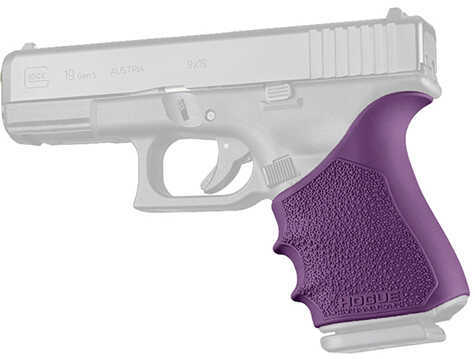 Click to see larger image. Hogue HandAll Beavertail Grip Sleeve for Glock 19 Gen 1-2-5, Purple