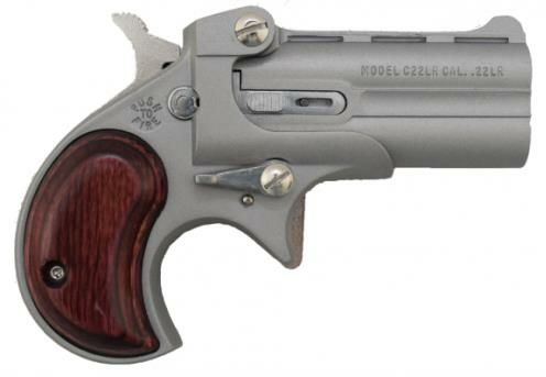 Cobra Firearms Standard Derringer .22 LR 2.4” Barrel 2-Rd. Satin Pistol w/ Rosewood Grips