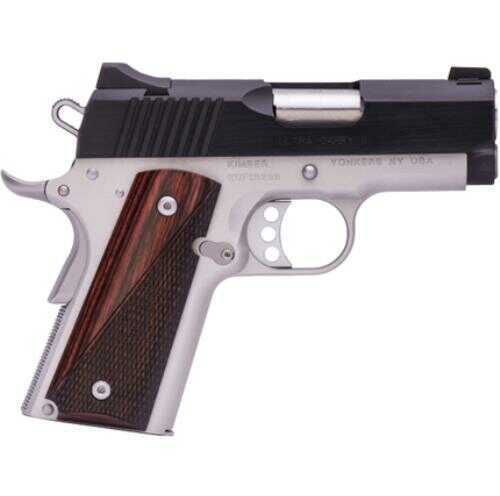 Kimber Ultra Carry II Semi Automatic Pistol 9mm 3" Barrel Two-Tone Low Profile Sights 8rd Magazine Rosewood Grips SS Frame/Black Slide