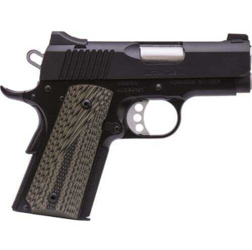 Kimber Ultra TLE II .45 ACP 3" Black Pistol Tritium Night Sights 7rd Magazine Green/Black G-10 Grips