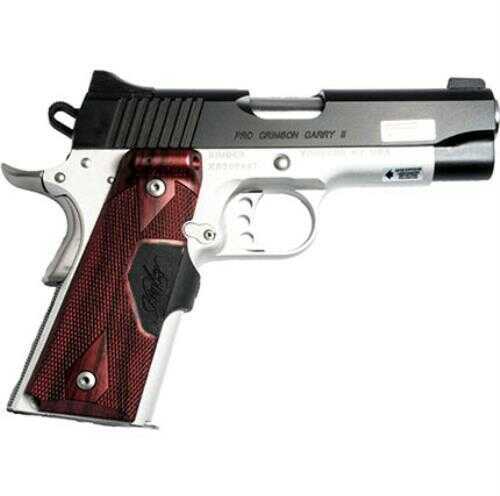 Kimber Pro Crimson Carry II .45 ACP 4" Barrel 2-Tone Pistol Low Profile Sights 7rd Magazine Rosewood Trace Red Laser Grips