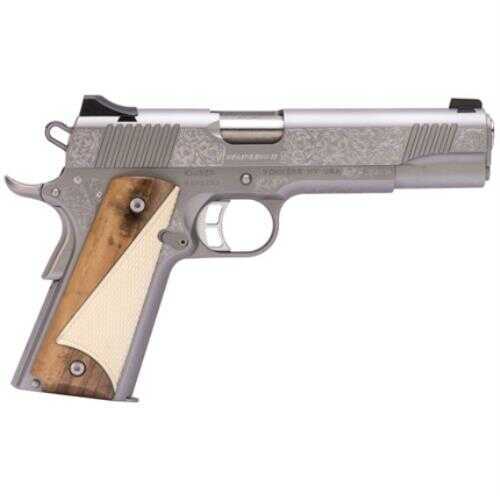 Kimber Stainless II .45 ACP 5" Barrel 7rd Magazine French Walnut With Ivory Micarta Grips Vine and Leaf Engraving on Frame/Slide (Classic Engraved Edition)