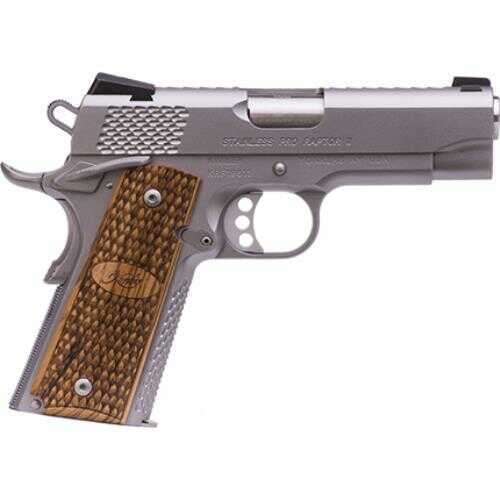 Kimber Pro Raptor II 9mm 4" Barrel Stainless Pistol Tritium Night Sights 8rd Magazine Zebrawood Grips W/ Scale Pattern