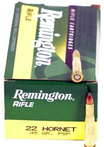 22 Hornet 50 Rounds Ammunition Remington 45 Grain Soft Point