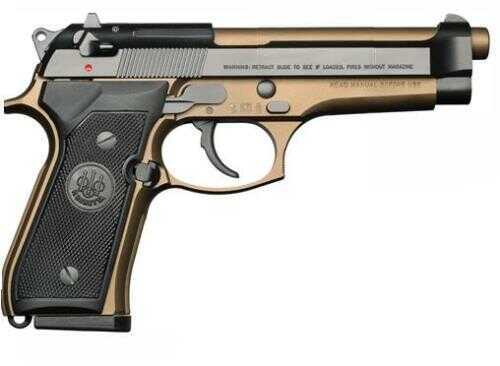 Beretta 92FS Semi Automatic Pistol, 9mm, 4.9" Barrel, 15 Round Capacity, Burnt Bronze Finish 15RD