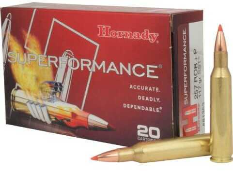 257 Roberts 20 Rounds Ammunition Hornady 117 Grain SST