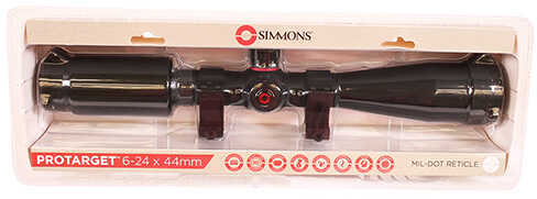 Simmons Pro Target Riflescope 6-24x44mm, Mil Dot Reticle, Matte Black