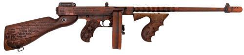 Thompson 1927A-1 Deluxe Carbine 45 ACP Bonnie & Clyde Edition 16.5" Barrel 50 Round Drum and 20 Stick Custom Rust Cerakote Finish
