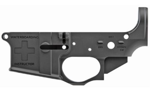Spikes Tactical STLS033 Waterboarding Stripped Lower Semi-automatic 223 Rem/556NATO Black Finish Non-Color