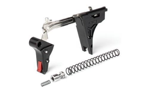 ZEV Technologies PRO Flat Drop-In Trigger Kit Fits Glock 9MM Gen 4 Black w/ Red Safety FFT-PRO-DRP-4G9-B-R