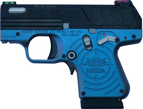 Heizer Defense PKO-45 Hedy Jane Semi-Automatic Pistol .45 ACP 2.75" Barrel 1-7Rd 1-5Rd Casper/Black Finish