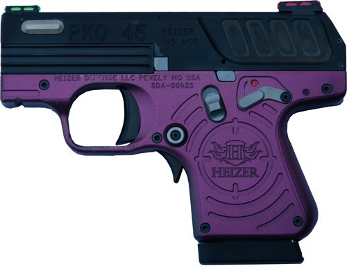 Heizer Defense PKO-45 Hedy Jane Semi-Automatic Pistol 45 ACP 2.75" Barrel 7 Round/5 Mag Included Spectrum/Black