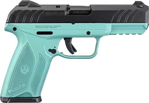 Ruger Security-9 Semi-Automatic Pistol 9mm Luger 4" Barrel 15 Round Turquoise Frame