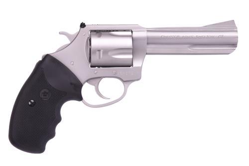 Charter Arms Pitbull Revolver 9mm 4.33" Barrel 5 Round Stainless Steel Black Rubber Grip