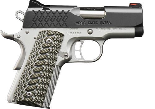 Kimber 9mm Aegis Elite Ultra 3" Barrel 7+1 Capacity Matte Black Slide/satin Silver Frame G10 Grips