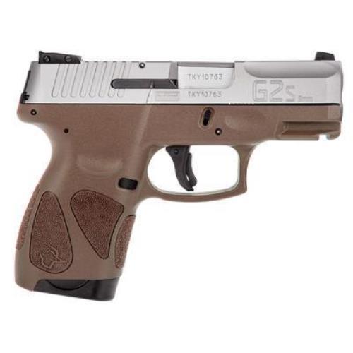 Taurus G2S Semi-Automatic Pistol 9mm 3.25" Barrel 7 Round Coyote Brown/Stainless Steel