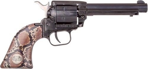 Heritage Revolver .22 Long Rifle 4.75" Barrel 6 Round Blued with Snake Skin Grips
