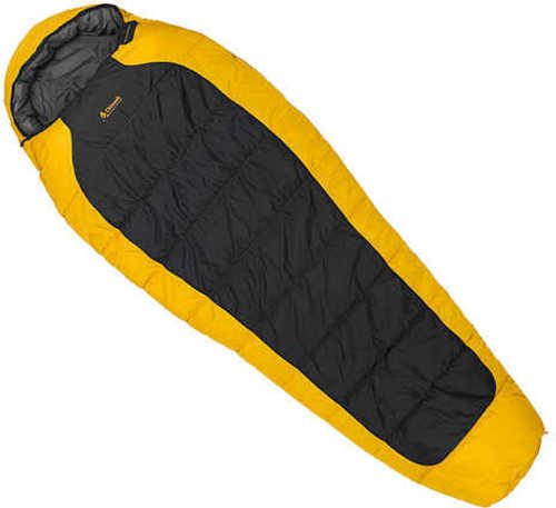 Chinook Mummy Sleeping Bag Everest Peak III 5° F, Yellow/Charcoal Md: 20613