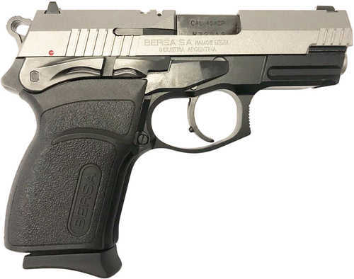 Bersa Thunder Pro Compact Semi Automatic Pistol 45 ACP 3.6" Barrel 7 Round Capacity Black Polymer Grip Nickel Finish