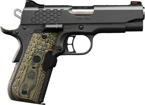 KIMBER 45ACP KHX PRO 4" Barrel 7+1 Capacity Hogue Magrip G-10 laser enhanced Grip Gray Finish