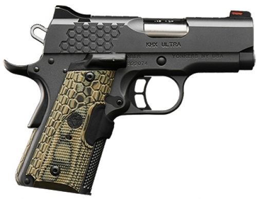 KIMBER 45ACP KHX ULTRA 3" Barrel 7+1 Capacity Fiber Optic Sights Laser Enhanced Grip Gray Finish